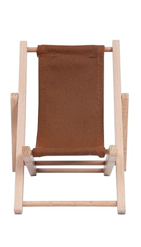 Foldable Wooden Cell Phone Stand, Phone Holder for Desks - color: Brown