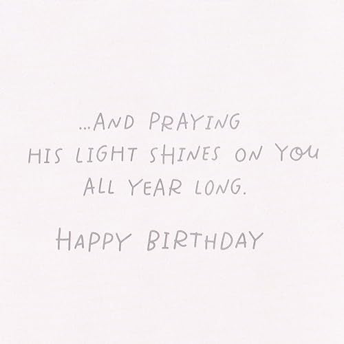 American Greetings Religious Birthday Card (His Light Shines on You) - color: His Light Shines on You