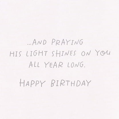 American Greetings Religious Birthday Card (His Light Shines on You) - color: His Light Shines on You