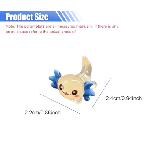 5PCS Luminous Axolotl Car Dashboard Ornaments, Funny Resin Glow in The Dark Auto Interior Decoration, Mini Cute Car Rearview Mirror Adhesive Figurines Accessories for Women Men(Style2) - size: Style2