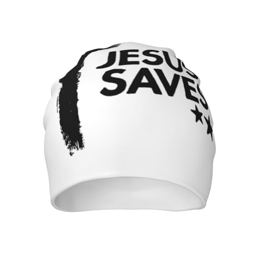 Jesus Christian Cross Beanie Chemo Hat Cancer Headwear Knitted Hats Slouchy Cap for Adults Women Men - color: Jesus-v00002