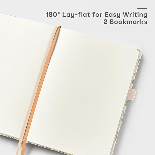 &And Per Se Dotted Journal Notebook, A5 Hardcover Aesthetic Dotted Notebook – 160 Pages 100gsm Thick Dot Grid Paper, 3 Sticker Sheets – Gift-Ready Journaling Kit for Women (Botanical Floral) - color: c.Botanical Floral, style: Dotted with Pattern