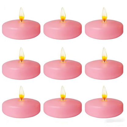 Pink Floating Candles 3 inch 12 Pack - color: Pink, size: D：3 in
