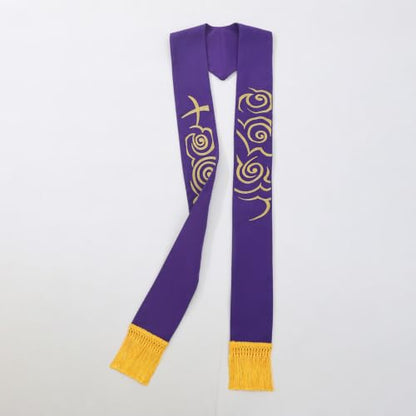 BLESSUME Purple Stole Chasuble Clergy Pastor Embroidery Stole