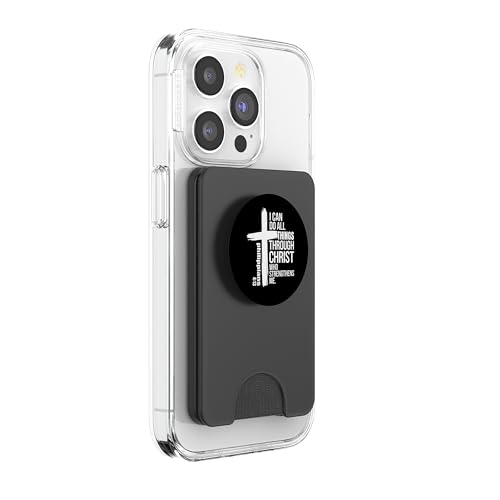 Christian Inspirational Cross Design PopSockets PopWallet for MagSafe - style: Magnetic PopWallet
