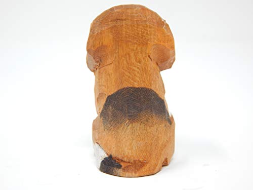 Selsela Hand-Carved Beagle Dog Figurine - Miniature Small Wooden Puppy Statue Carving, Handmade Home Decor Small Animals Pet Canine Hound for Home Decor & Collectibles - style: Beagle