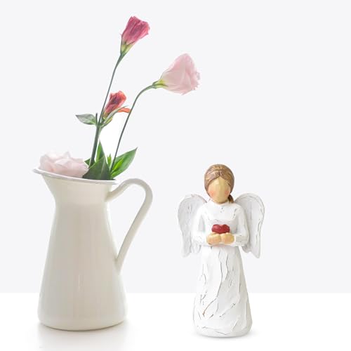 Guardian Angel Statue, Resin Healing Angel Figurines for Women - color: Heart