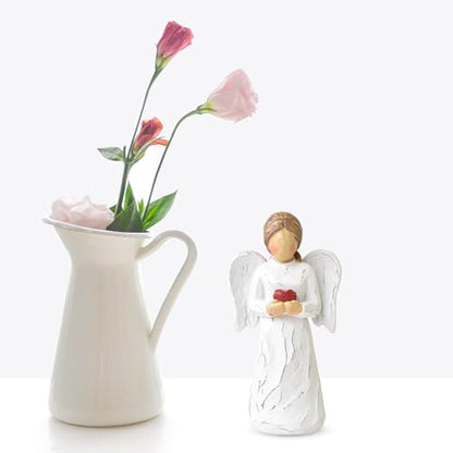 Guardian Angel Statue, Resin Healing Angel Figurines for Women - color: Heart