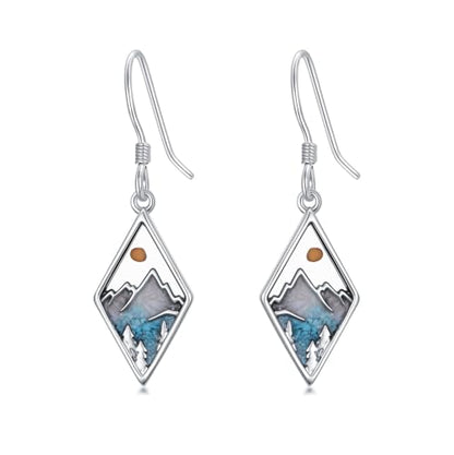 Dorunmo 925 Sterling Silver Mustard Seeds Dangle Earrings for Women Mountains Earrings Hypoallergenic Christmas Jewelry Gifts for Women - style: Mustard Seeds-02
