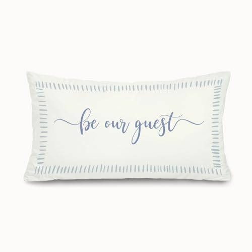 Be Our Guest Pillow Cover,Farmhouse Throw Pillow Cover 12x20 - color: White-guest