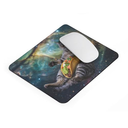 Mousepad Funny Cat Taco Space Galaxy Humor Cute Cat Floating with Taco Cosmic Desk Accessory Colorful Office Computer Mouse pad Son Gift Mexican Food Taco Lover Presents - color: Cat Taco