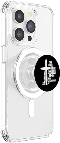 Christian Inspirational Cross Design PopSockets PopGrip for MagSafe - style: Magnetic PopGrip