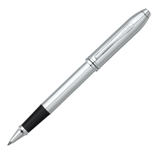 Cross Townsend Lustrous Chrome Rollerball Pen, Medium Point, Black Ink - color: Lustrous Chrome