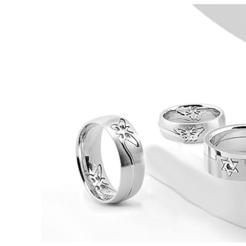 Stainless Steel Bands with Different Designs to Choose from, including Heart, Butterfly, Foot, Gold Plated Stars, Star of David or Musical Note in 6mm or 8mm widths - color: Musical Note Insert-8mm