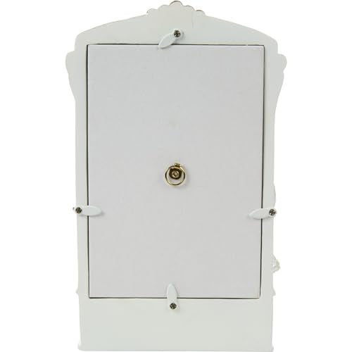 Precious Moments 252413 My First Communion Photo Frame with Storage Drawer and White Rosary, Resin and Glass Picture Frame, Holds 4 x 6 in Photo, Catholic Communion Gift