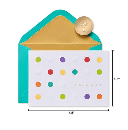 Papyrus Blank Thank You Cards with Envelopes, Bold Dots (12-Count) - color: Bold Dots