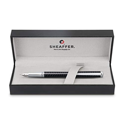 Sheaffer Intensity Carbon Fiber Fountain Pen with Chrome-Plated Trim and Medium Nib - color: Carbon Fiber, style: Fountain Pen, Medium Nib