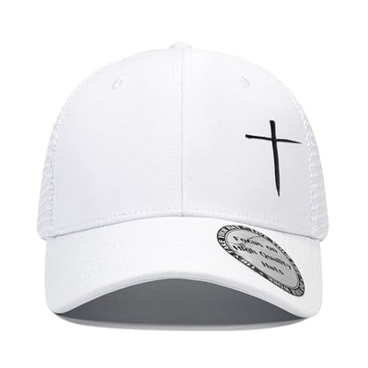 Christian Hats for Men Women,Jesus Cross Hat Christian Religious Gifts for Birthday/Christmas - color: 52.white-01