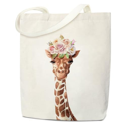 Doreen's Boutique Aesthetic Canvas Handbag Tote Bag - style: Giraffe