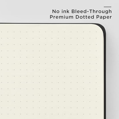 &And Per Se Dotted Journal Notebook, A5 Hardcover Aesthetic Dotted Notebook – 160 Pages 100gsm Thick Dot Grid Paper, 3 Sticker Sheets – Gift-Ready Journaling Kit for Women (Lunar Leaf) - color: e.Lunar Leaf, style: Dotted with Pattern