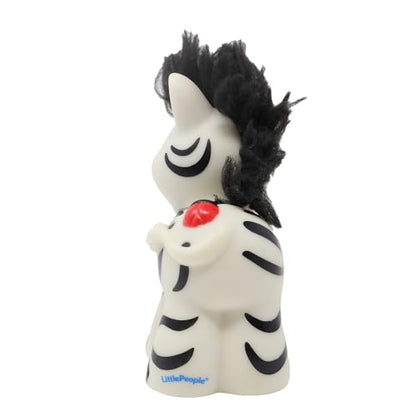 Fisher-Price Replacement Part for Collectible Little People Noah's Ark or Zoo Playset K0475 - Replacement Zebra Figure with Touch and Feel Mane - Ladybug on Back