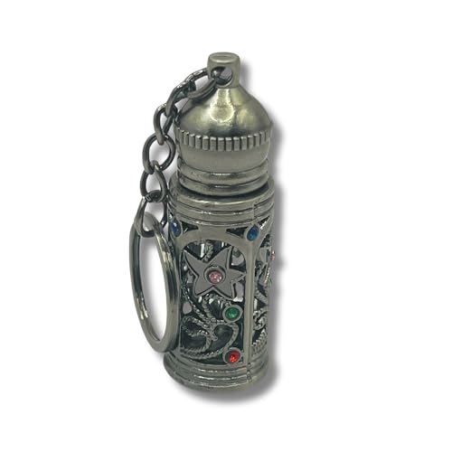 Anointing Oil Bottle Keychain - color: Pewter