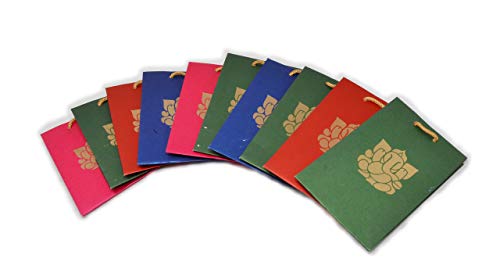 Desi Favors Small Ganesh Paper Bags - Indian Gifts, Party Favor, Goodie, Small Paper Bags for Diwali, Pooja, Housewarming, Wedding Return Gifts - 5.9x5.11x2.75 Inch (Pack of 8) - style: Ganesh Paper Bags - Small