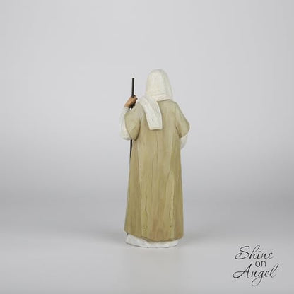 Good Shepherd Statue Jesus Holding Lamb 9.5inch Religious Modern Home Decor Figurine Indoor Tabletop Religious Gift - size: 9.5inch