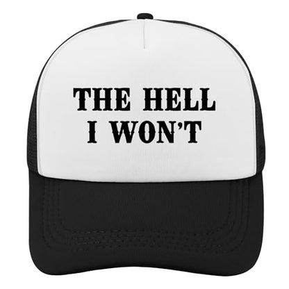 Black Trucker Hat with Funny Saying, Funny Hat for Men & Women - color: Allblack-9