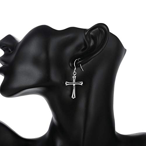 Light Weight Cross Drop Dangle Earrings Sterling Silver Plated Fashion Earring Dangles for Women