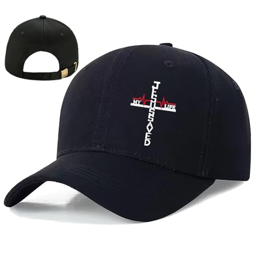 Baseball Cap Snapback Hats for Men Black Baseball Hat Cotton Trucker Dad Hat for Men - color: Cross Lightning