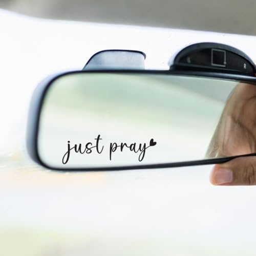 Just Pray Jesus Car Sticker, Christian Rearview Decal - color: Just Pray