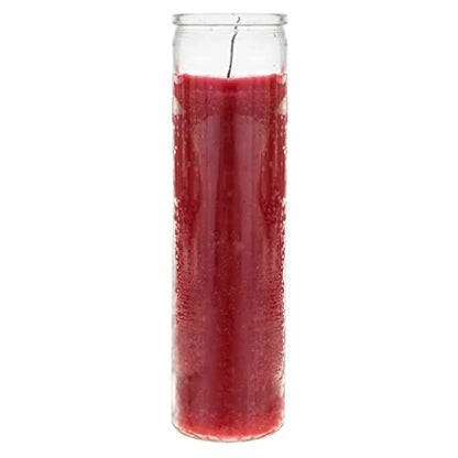 Mega Candles Unscented Devotional Vigil Prayer Wax Candle 1 Count 2" x 8" - color: Red, size: 1 Piece