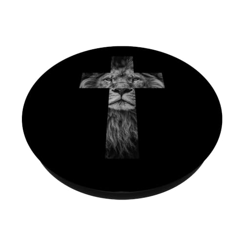 Lion Cross King Lord Jesus Bible Judah PopSockets Adhesive PopGrip - style: Adhesive PopGrip