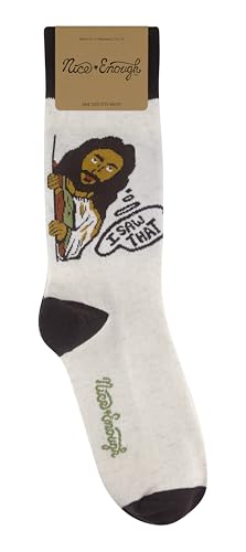 FUNATIC Crazy Socks with Funny Sayings - Novelty Gift for Men, Women, Adult - color: I Saw That