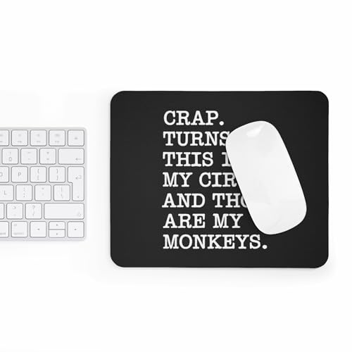 Teegarb Letter Blanket Funny This is My Circus and Those are My Monkeys Mousepad Sarcastic Joke Desk Mat Non Slip Rubber Base Office Coworkers Humor Lovers Office Humor Boss Appretiation - color: Circus