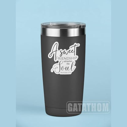 (3Pcs) A Sweet Friendship Refreshes The Soul Sticker – Proverbs 27:9 Christian Friendship Bible Verse Vinyl Decal, Inspirational Faith Sticker for Laptop Water Bottle Journal Scrapbook, 3" x 2.9" - color: A Sweet Friendship Refreshes the Soul Proverbs 27: