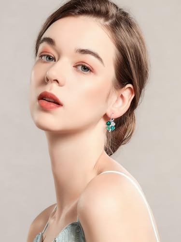 Dorunmo 925 Sterling Silver Dangle Drop Earrings for Women Holiday Earrings Hypoallergenic Halloween Christmas Jewelry Festival Gifts for Women - style: St. Patrick's Day-Clover-04