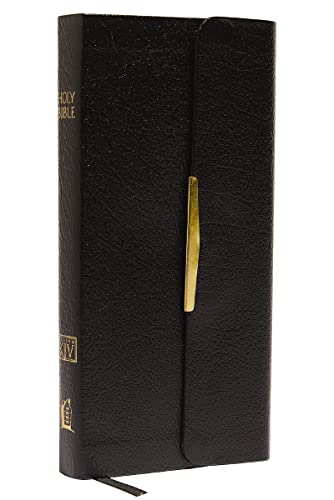 KJV Compact Checkbook Bible, Black Bonded Leather, Red Letter: King James Version, Holy Bible
