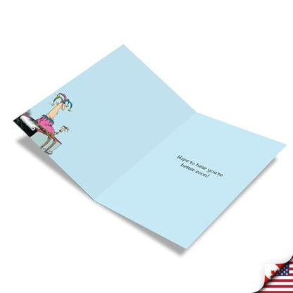 NobleWorks - Funny Get Well Greeting Card with 5 x 7 Inch Envelope (1 Card) Constant Ringing 9734 - style: Constant Ringing