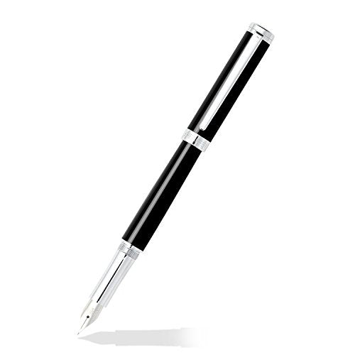 Sheaffer Intensity Onyx Fountain Pen with Chrome-Plated Trim and Medium Nib - color: Onyx, style: Fountain Pen, Medium Nib