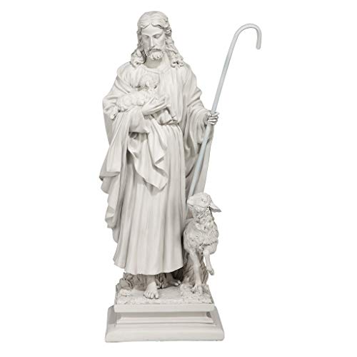 Design Toscano Jesus, The Good Shepherd Garden Statue: Large - size: 12 Inches Wide, 8 Inches Deep, 28 Inches High, style: Good Shepherd