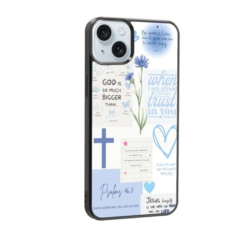 Bible Verse Phone Case Shockproof Protective Christian Jesus Phone Cases for iPhone 15 Plus - color: Jesus, size: iPhone 15 Plus