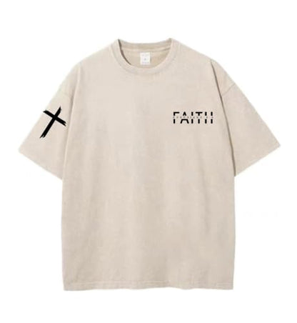Christian Shirt for Men Jesus Loves You Shirt Oversized Acid Wash Tops - color: Apricot-d, size: Medium