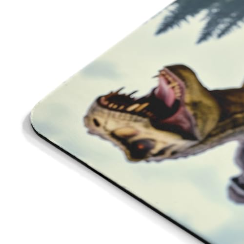 Mousepad Funny Cat Gorilla Riding Dinosaur with UFO Alien Scene Hilarious Animal Mashup Unique Fantasy Humor Desk Accessory Cool Sci Fi Style Computer Mouse pad Novelty Gaming Mouse Mat Creative - color: Riding Dinosaur