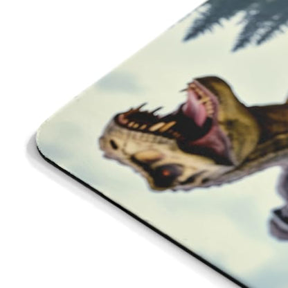 Mousepad Funny Cat Gorilla Riding Dinosaur with UFO Alien Scene Hilarious Animal Mashup Unique Fantasy Humor Desk Accessory Cool Sci Fi Style Computer Mouse pad Novelty Gaming Mouse Mat Creative - color: Riding Dinosaur
