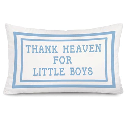 Thank Heaven for Little Boys 12x20 Pillow Cover - color: Thank Heaven for Little Boys-a-12x20