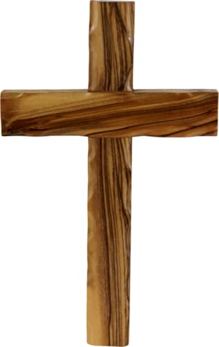 Holy Land Market Hand Carved Olive Wood Wall Cross 8 Inch - size: 8"L x 5"W