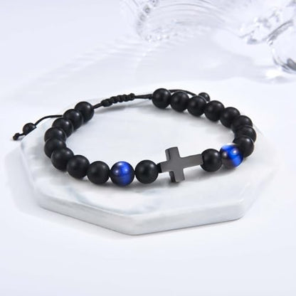 EFVISD Cross Bracelet for Boys Kids Mens Son Grandson Nephew Brother - color: Grandson
