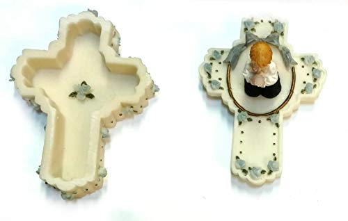 First Communion Keepsake Box 2.25 x 3.25 inches (Blue) - color: Blue